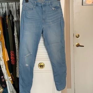 Light jeans, slight ripped